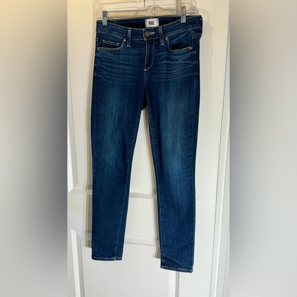 Paige Skyline Ankle PEG JEANS 28 blue EUC - Picture 2 of 4